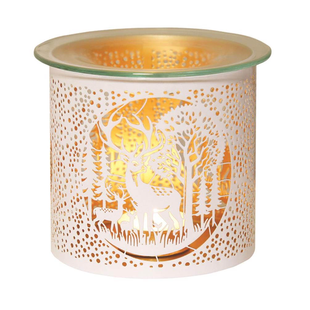 Aroma White & Gold Deer Family Jar Sleeve & Wax Melt Warmer £6.29